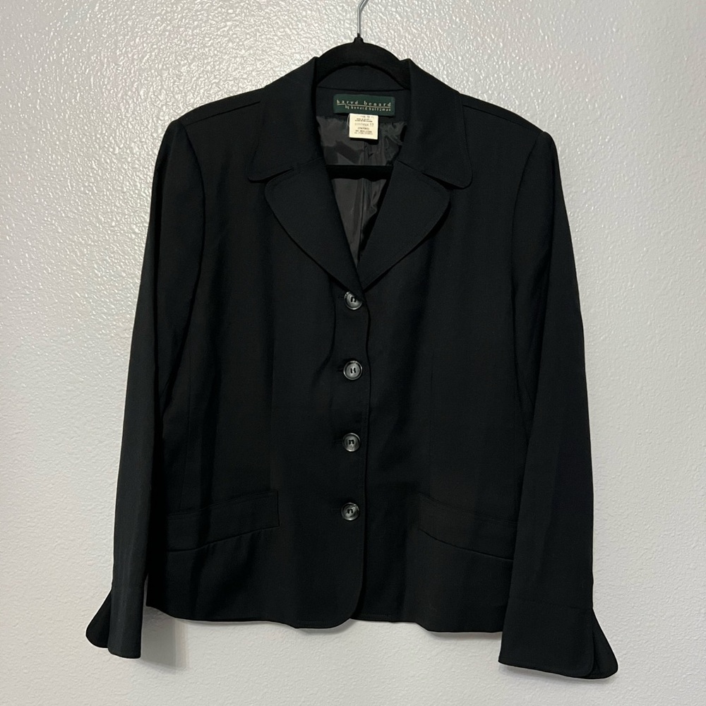 Harve Benard vintage black blazer jacket 12